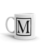 Letter M Border Monogram Coffee Tea Cup Mug, Mug, $ 17.50, A Moment Of Now™